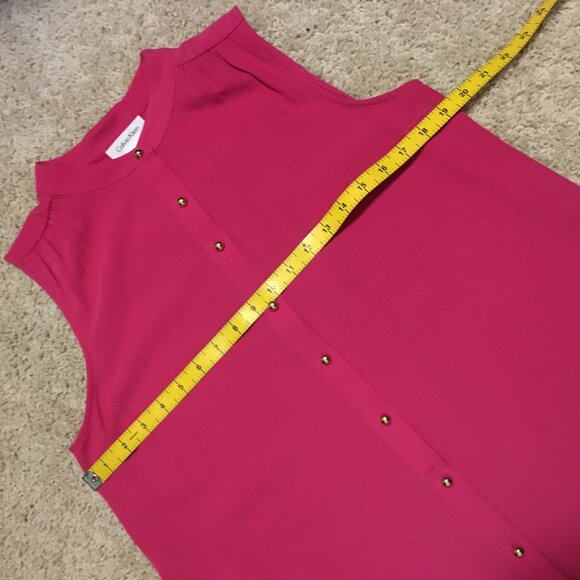 Malibu Barbie Pink Sleeveless Button Down Dress - Picture 12 of 14
